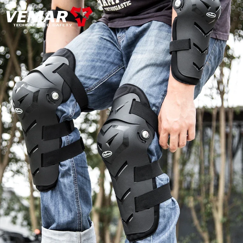 

4Pcs New VEMAR Riding Knee Brace Elbow Pads Cheap Moto Motocross Elbow Protection Motorcycle Accessories Knee Protector