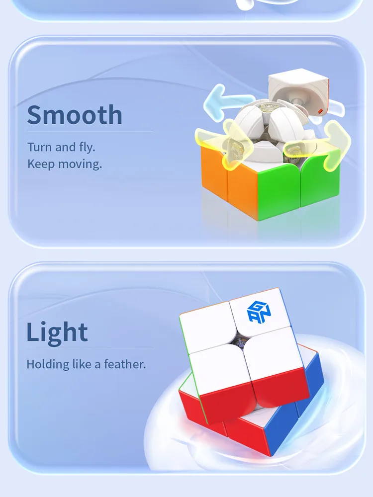 الأصلي Gan251 V2 مكعب السرعة بدون ملصقات GAN251V2 2X2 speedcube 2X2X2 المهنية المكعب السحري لعب للأطفال