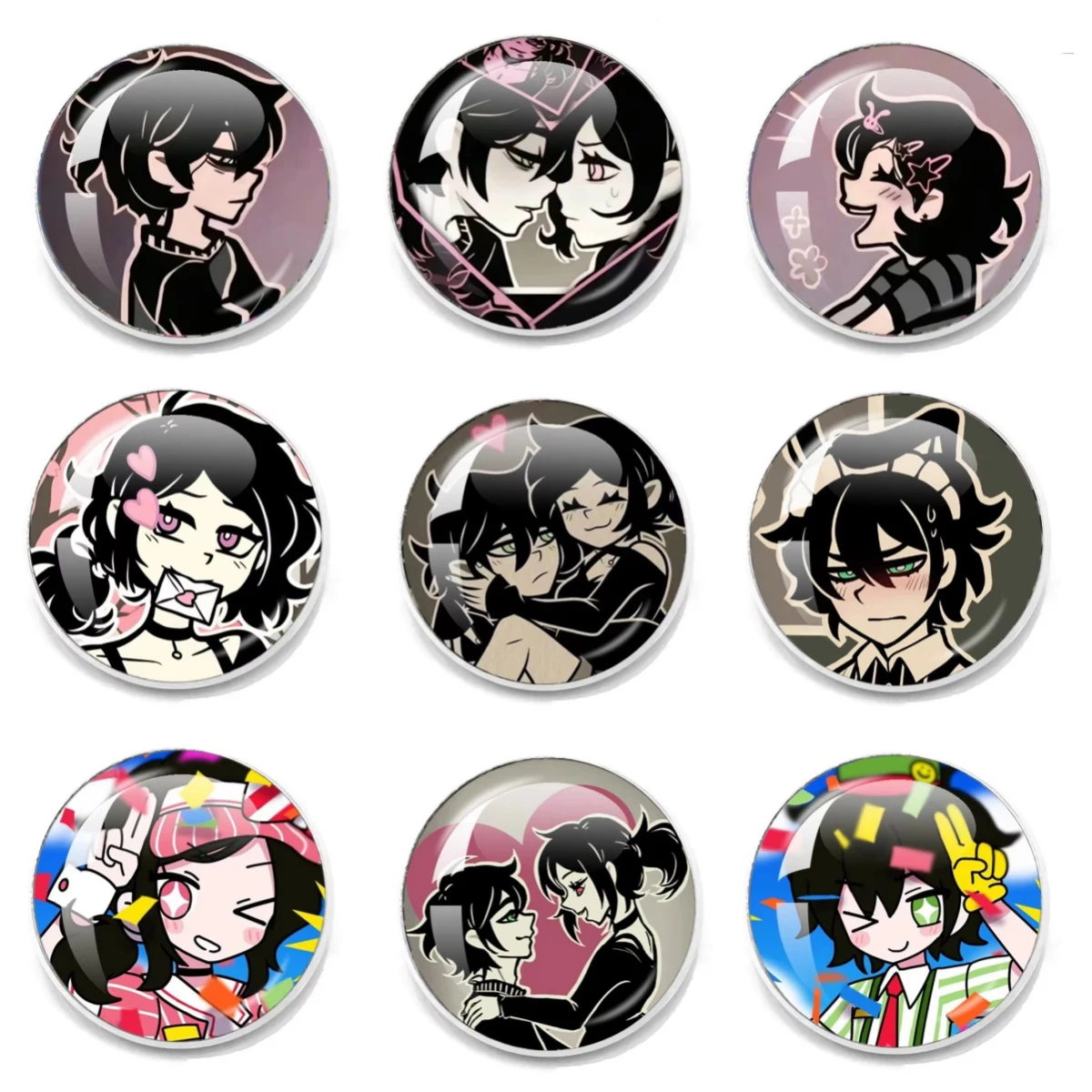 Épingles de revers, bijoux décoratifs, broches en métal, accessoires amusants pour chapeaux et cols, cadeau pour fans, inspirés du jeu The Coffin of Andy and Leyley et de la tenue de cosplay