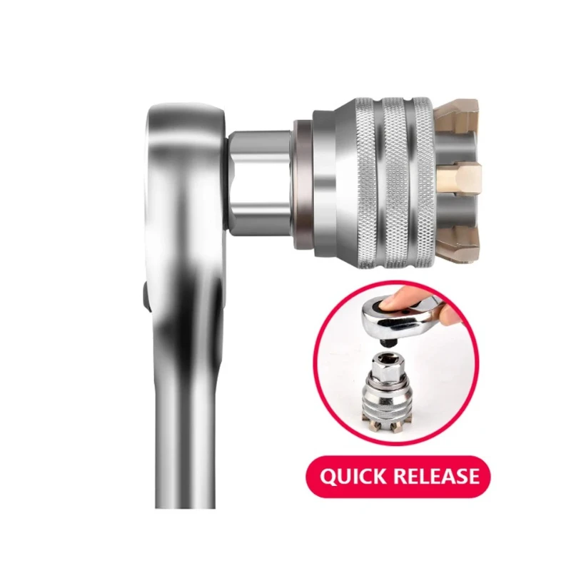 Adjustable magic sleeve Hex Universal Socket Torque Ratchet Wrench Head Spanner Sleeve Repair Tool - view 6