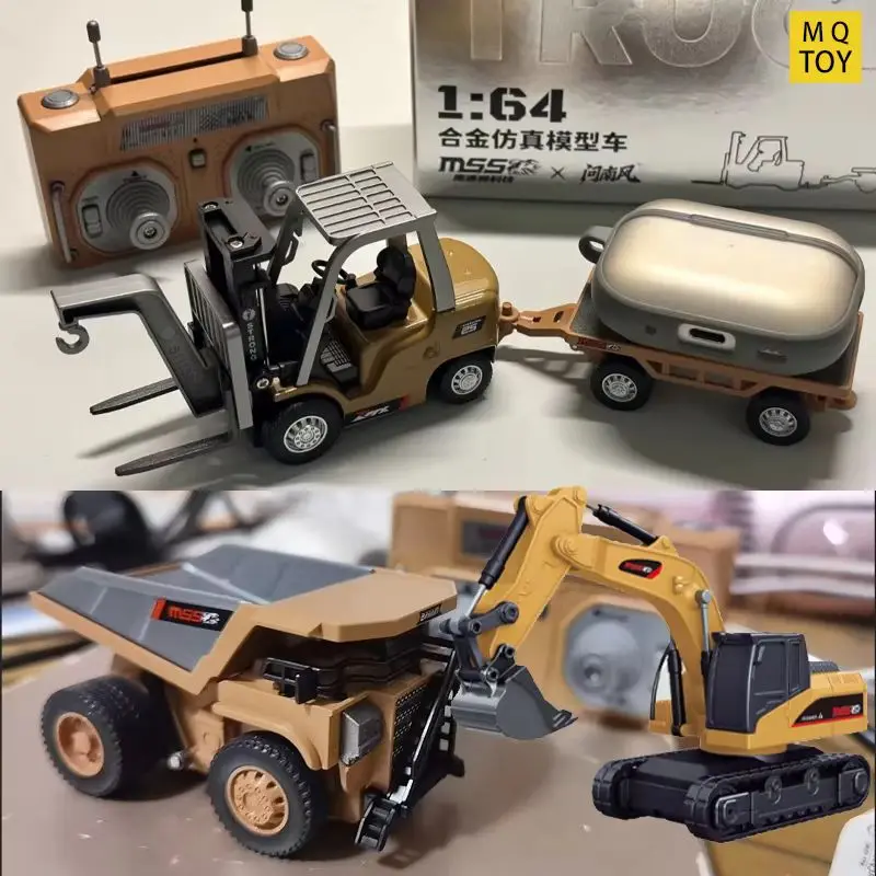 

1:64 Ask The Southern Breeze Scale Remote Control Mini Excavator Tipper Truck Full-Scale Engineering Vehicle Toy Kids Collectors