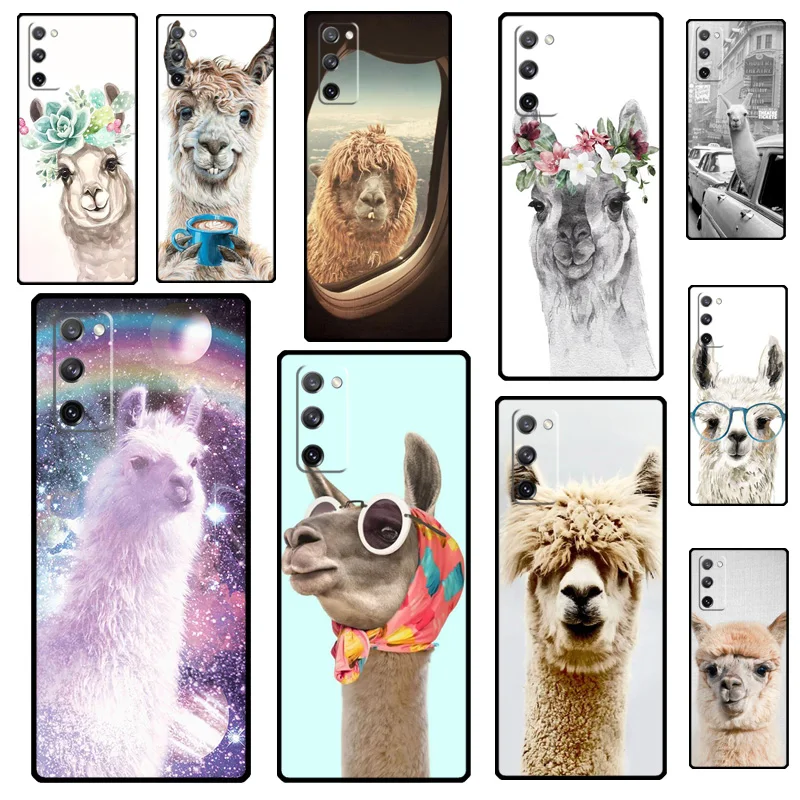 Lama Llama Alpaca Case For Samsung Galaxy S23 Ultra S21 S20 FE S8 S9 S10 Note 10 Plus Note 20 S22 Ultra Cover