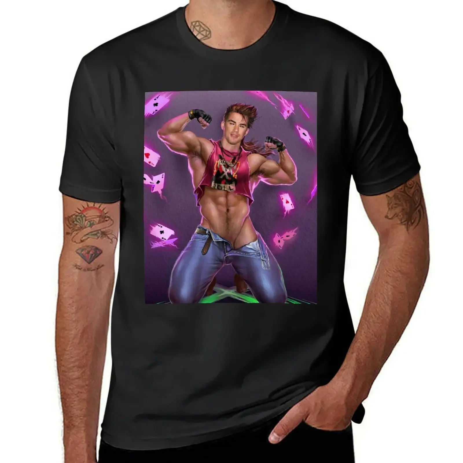 GAMBIT Camiseta Blusa meninos brancos camisetas masculinas