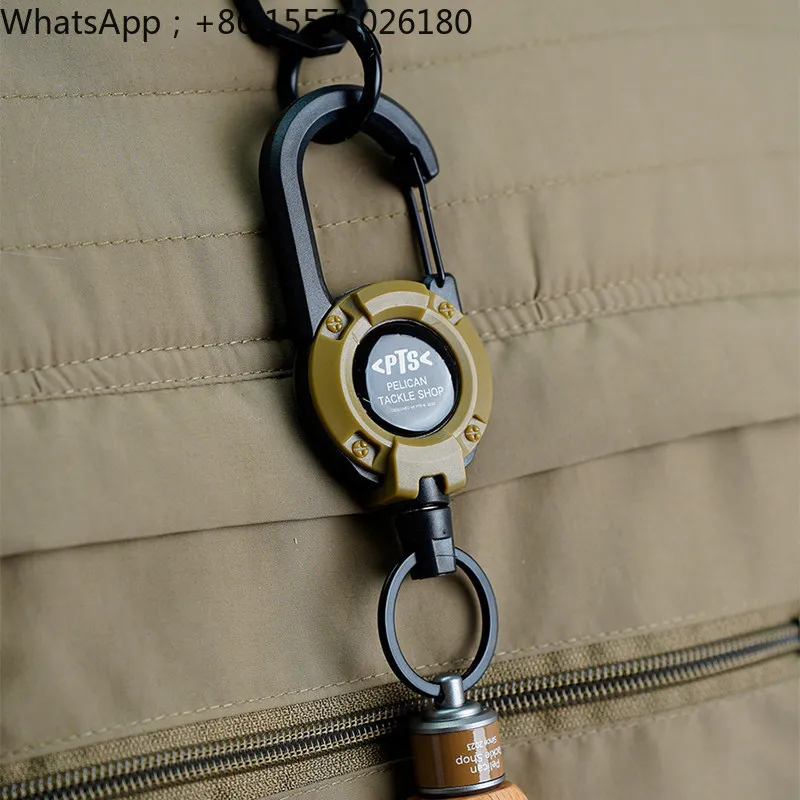 Small object fishing telescopic buckle fishing camping fishing mountaineering hiking backpack anti-lost multi-functional hook
