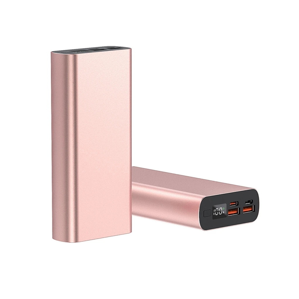 1pc PD 22.5W Polymer Battery Charging Case 1260110 Mobile Power Supply Enclosure Case Led Display Aluminum Alloy Shell Only