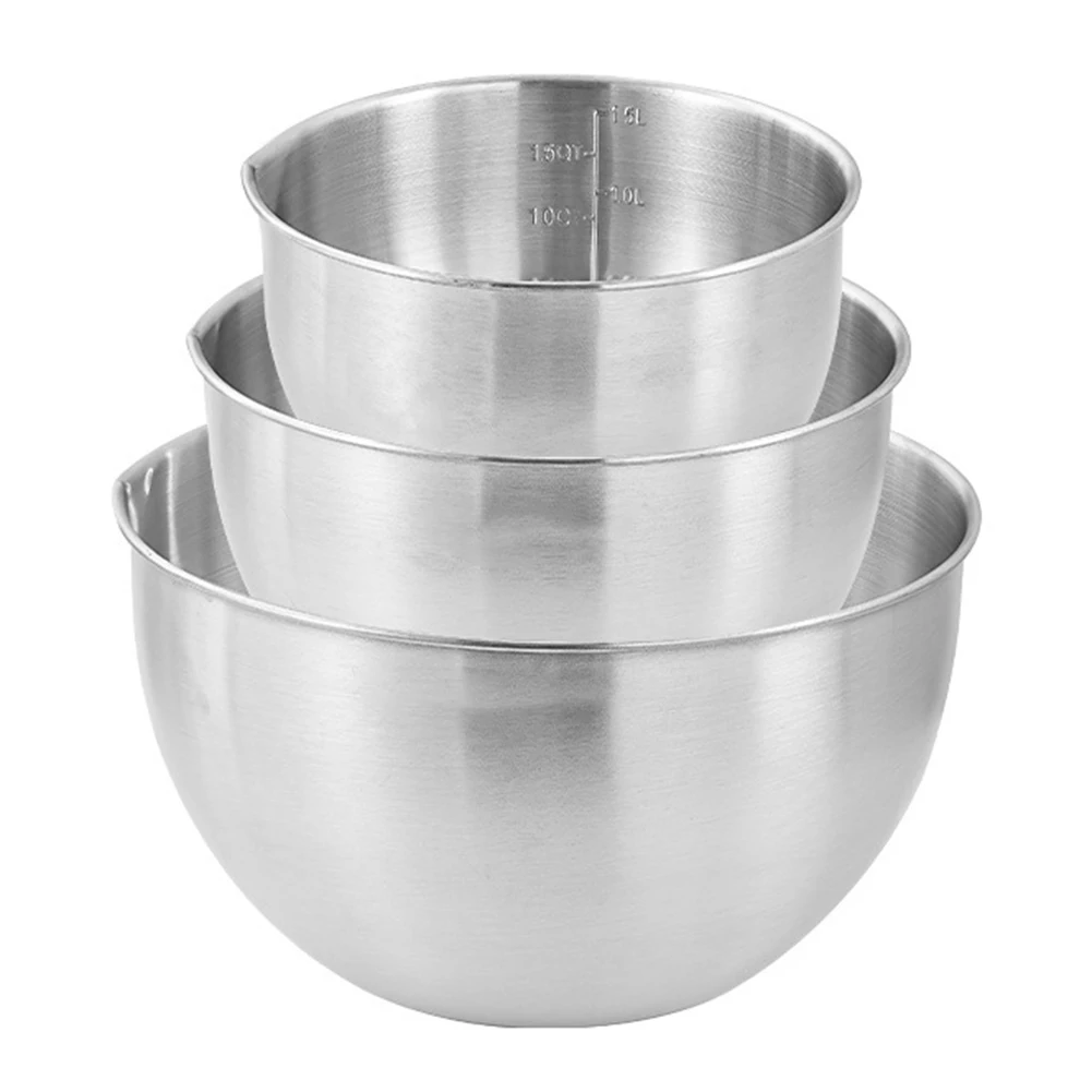 Stainless Rice Washing Mixing Bowl For Mixing/baking/prepping Ingredients/serving Food Nesting Bowls Cooking Kitchen Tools