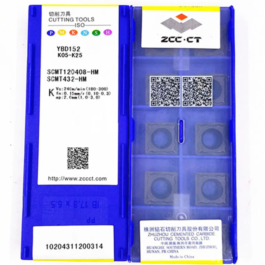 SCMT120408-HR YBD152/SCMT120412-HR YBD152/SCMT120408-HR YBD102/SCMT120412-HR YBD102 ZCC.CT карбидные вставки CNC 10 шт./коробка