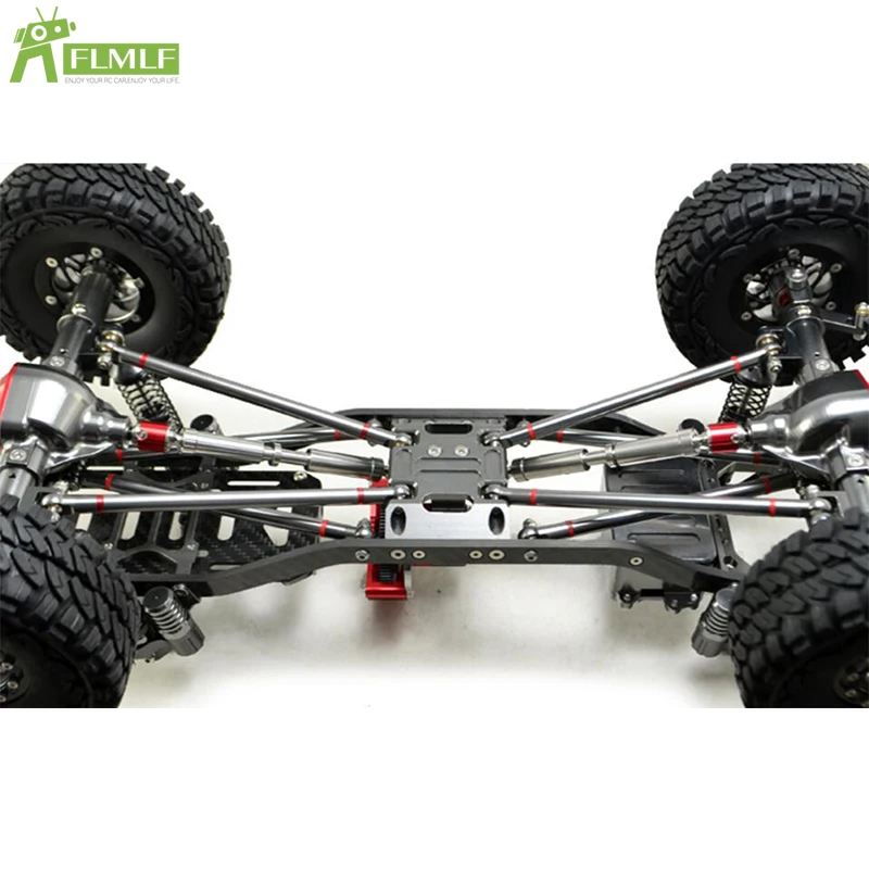 Marco de Control remoto para Buggy todoterreno, versión Rock Crawler, camión RC 1/10, simulación SCX10, marco de Metal de 313mm, base para ruedas