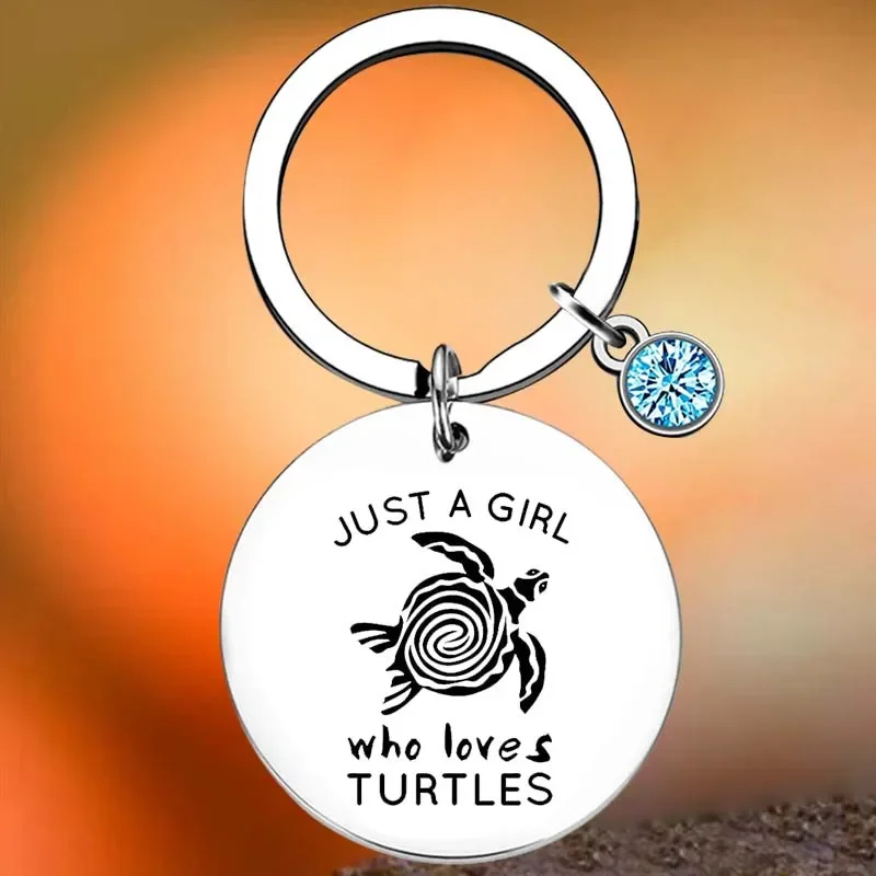 

Hot Ocean Animal Sea Turtle Key Chain Ring Marine Life Sea Turtle keychains pendant Turtle Lover Girls Gift