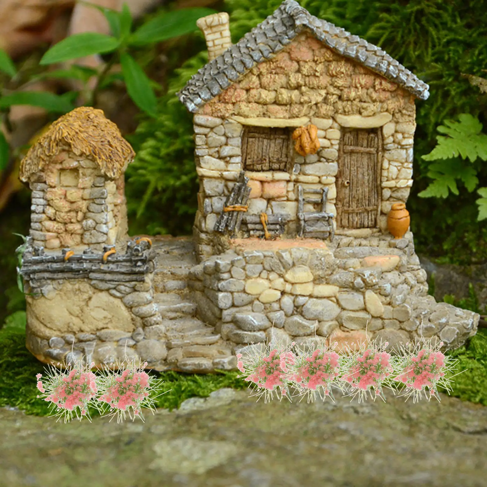 

2 листа реалистичных статичных цветочных пучков и миниатюрных травяных кластеров для декора песочниц, имитации ландшафта и моделирования железнодорожных макетов