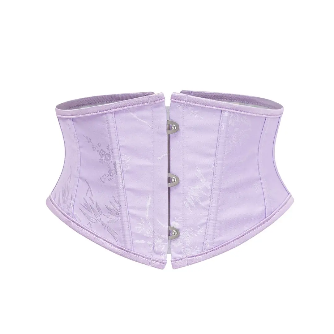 Wine Red Dobby Gothic Underbust Corset Boned Waist Trainer Vintage Sexy Body Shaper Slimming Women's Underwear Steampunk Clothes image 6