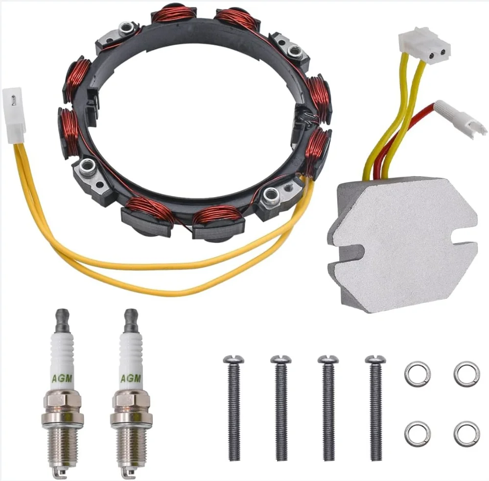 

592830 696458Альтернатор подходит для John DeereGT235 LT166 для Craftsman V-Twin + подходит для 445777 21A977 21B902 21B907 21B972 21B976