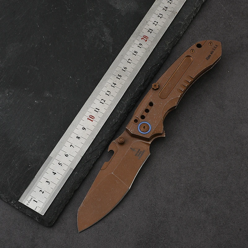 Multifunctional Portable Titanium Alloy Camping Multi-color High-hardness Stainless Steel Folding Knife