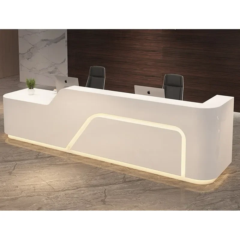 for Office Reception Desk High and Low Front Desk Company Welcome Table Simple Modern Beauty Salon Checkout Counter Painting