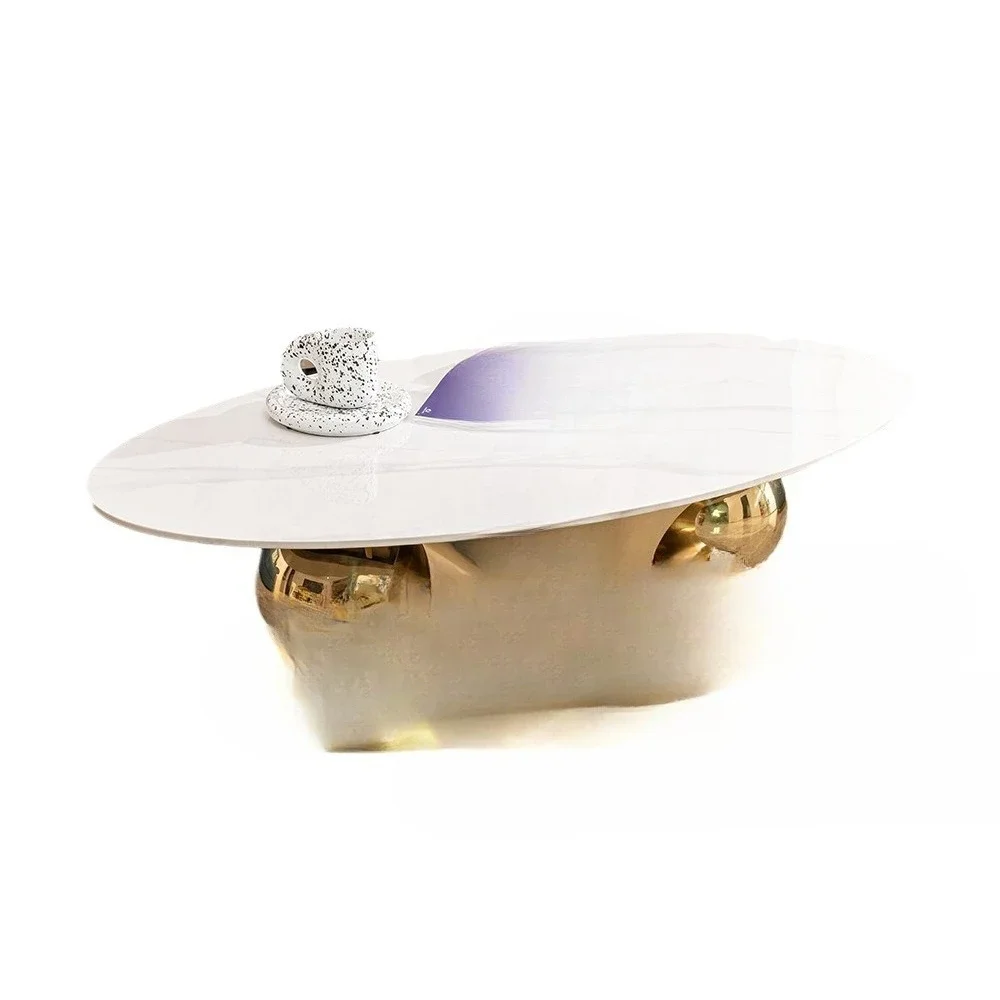 

Light luxury rock slab coffee table modern simple home high-end living room furniture