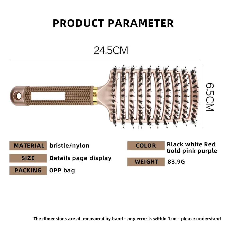 Nylon Large Hollow Hair Massage Comb Hair Brush Dry Curly Hairbrush Salon Hair Styling Tools Makeup Hair Tools