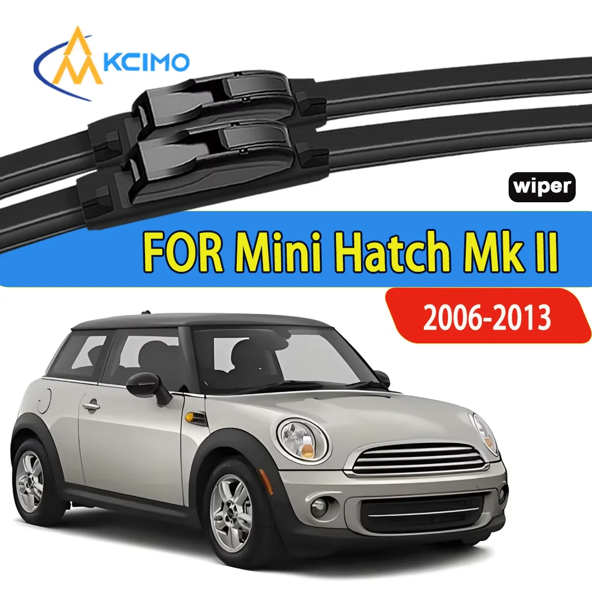 

2pcs Quality Windscreen Silent Black Car Rain Brush Suitable for Mini Hatch Mk II R56 2006-2013 Mini Hardtop range Front Wiper