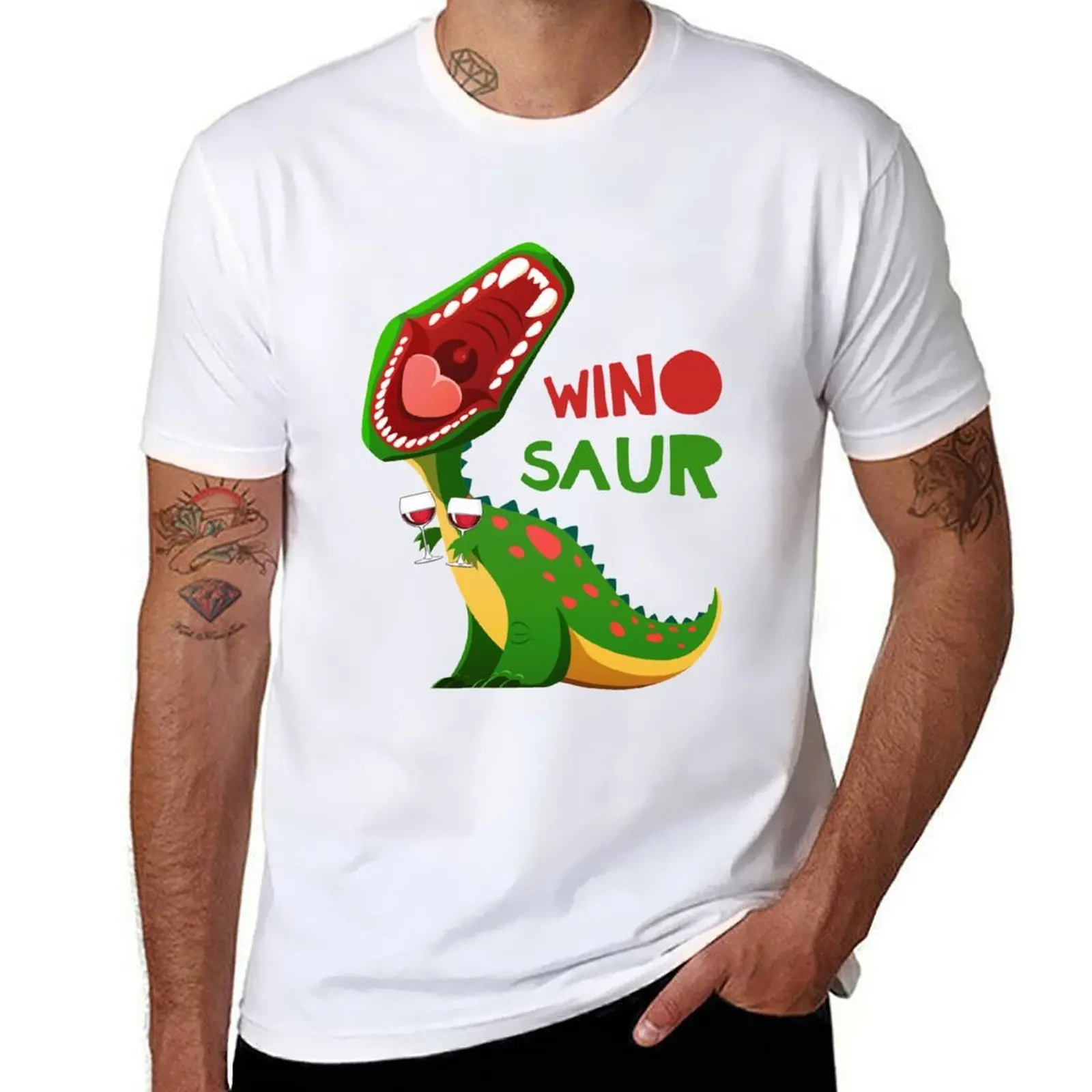 

Winosaurus Roar Wine Drinking Winosaur T-Shirt t shirts for man slim fit anime t shirts for man T-Shirt