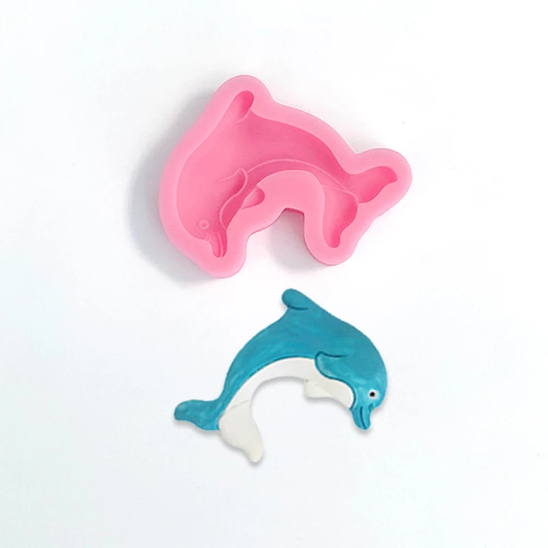 Little Dolphin Silicone Mould Aromatherapy Gypsum Food Grade liquid Silica gel Mold Soap Candle Glue Molds