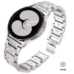 Metal Diamond strap for Samsung Galaxy Watch 6/5/4/Classic 20mm 22mm link Bracelet for Amazfit GTS 4/GTR/balance/bip Shiny band