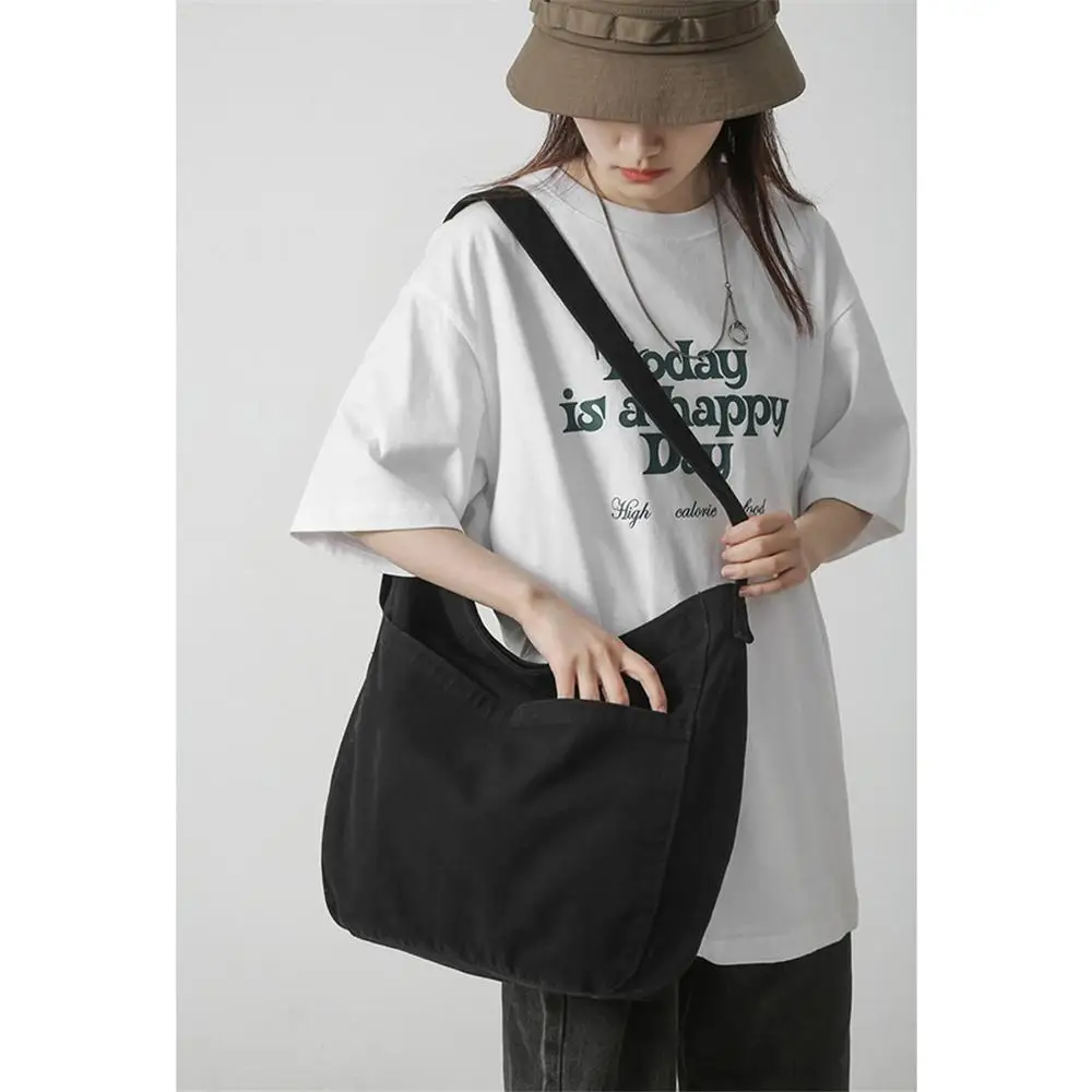 Large Capacity Crossbody Bag Canva Hobo Bag for Women and Men Casual Shoulder Tote Bag, Retro Messenger Bag