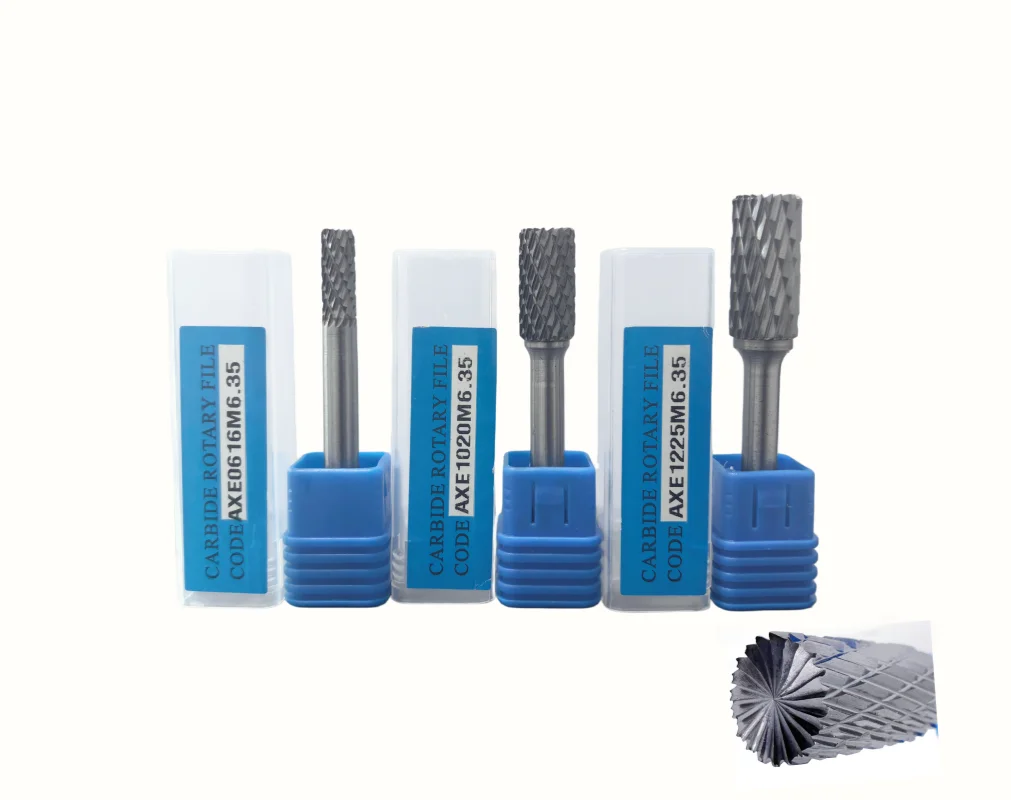 3pcs 1/4'(6.35mm)Shank Tungsten Carbide Burrs Type A Rotary Files For DeWalt Die Grinder