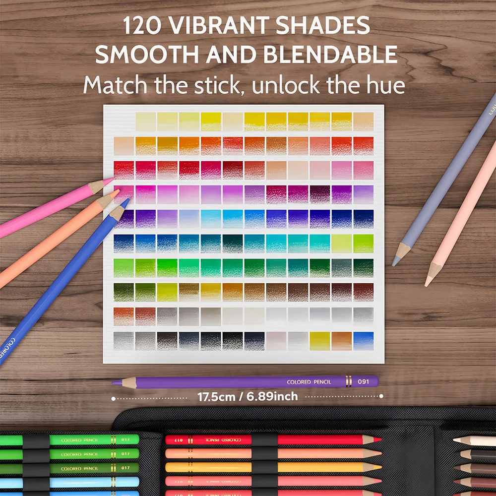 Colored Pencils Set for Adult Coloring Books,Soft Core Oil-Based Coloring Pencils for Artists Drawing Sketching Blending Shading