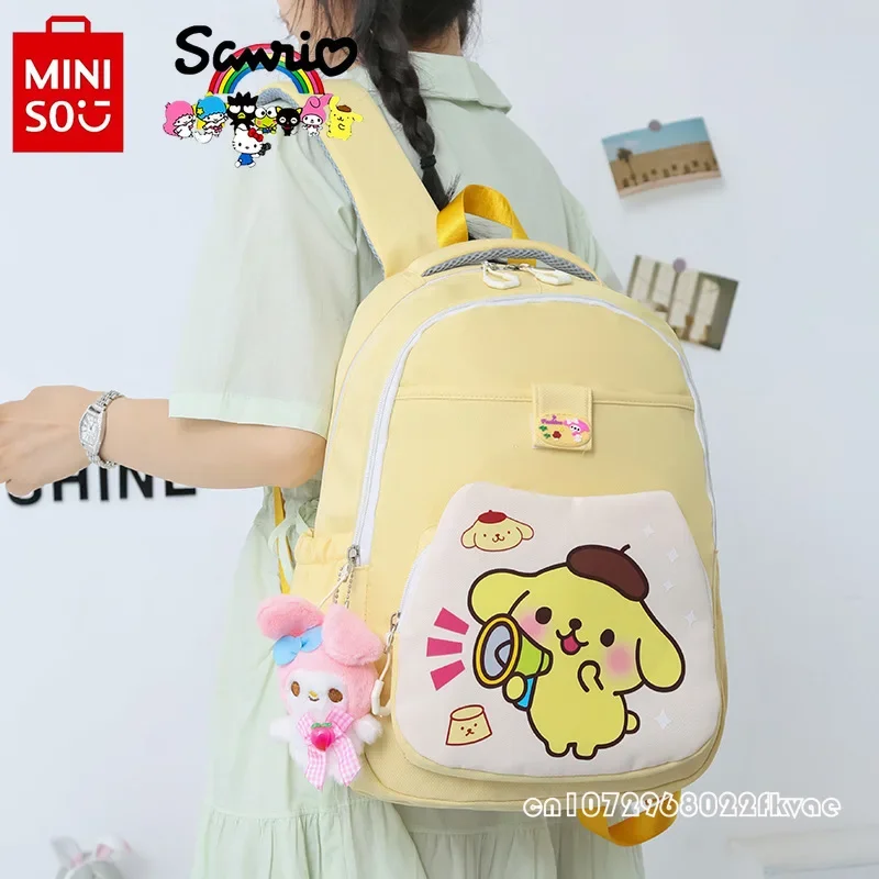 Sanrio กระเป๋าเป้นักเรียนสะพายหลังแฟชั่น, ใหม่กระเป๋าเป้สะพายหลังของของผู้หญิงที่มีคุณภาพสูงการ์ตูนกระเป๋าเป้สะพายหลังสำหรับเด็กผู้หญิงจุของได้มาก