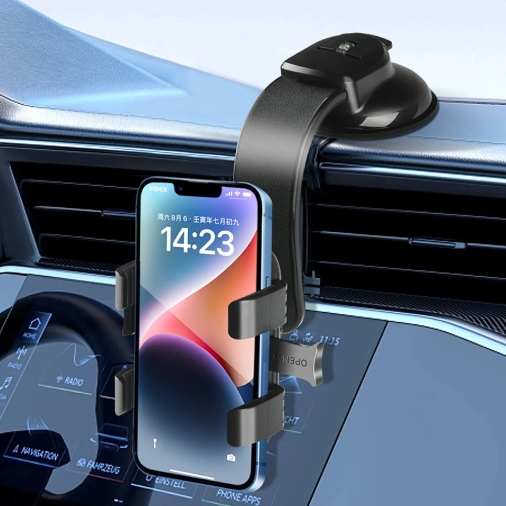 Car Phone Holder Universal Strong Suction Cup Mobile Phone Mount Dashboard Windscreen Car Cell Phone Stand Cradle for iPhone 14