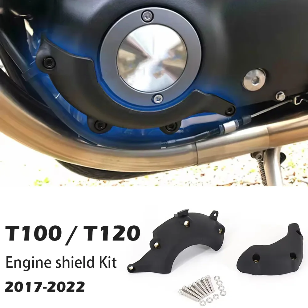 

For Bonneville T100 Black T120 Thruxton 1200 / RS Street Twin Scrambler Motorcycle Engine Protector Slider Crash Protection Kit