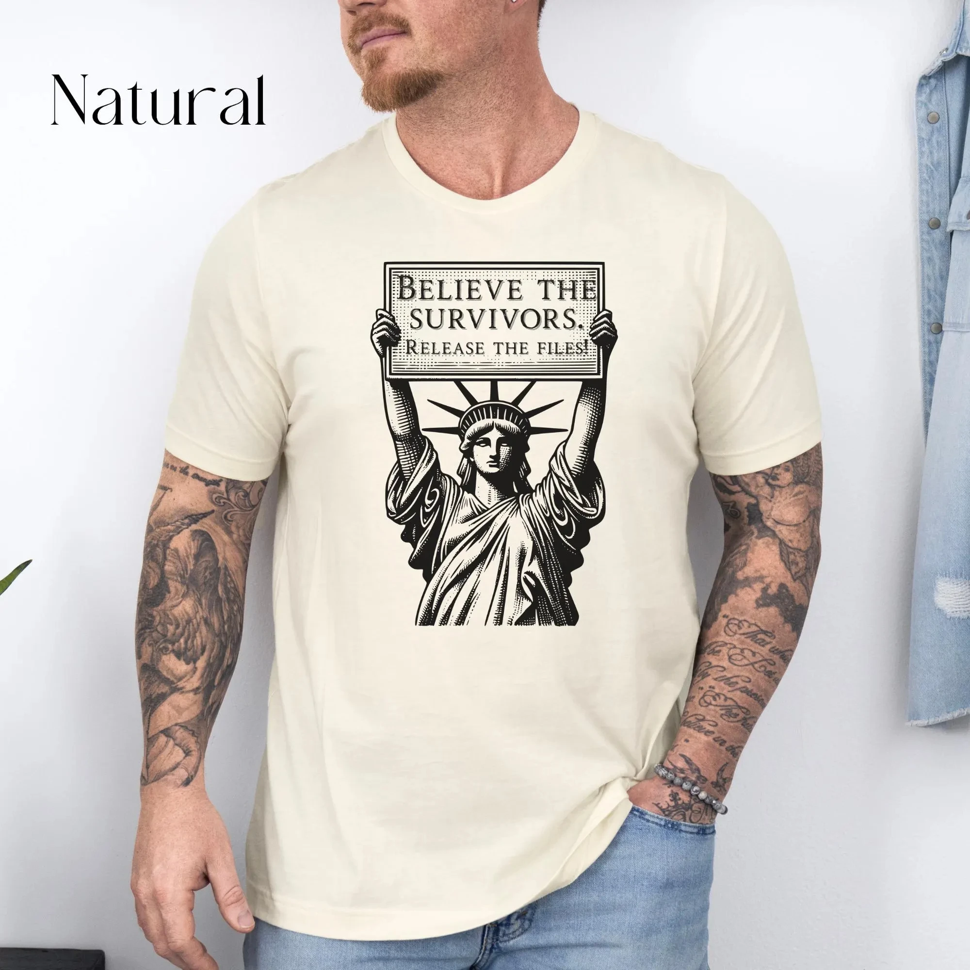 قميص قائمة تمثال الحرية إبستين جيفري إبستين، إطلاق الملفات، قميص إبستين، قميص الاحتجاج، مضاد الجمهور #2