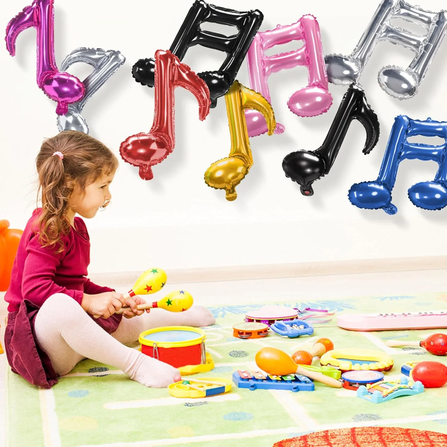 

Single Double Music Note Foil Mylar Balloons Inflatable Helium Balloon for Music Themed Outdoor Party Decoration Supplies