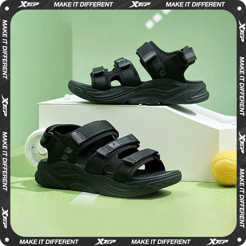 Xtep Sandals For Men 2024 Summer Comfortable Breathable Casual Shoes Non-Slip Soft Everyday Trekking Outdoor Shoes 876219500005
