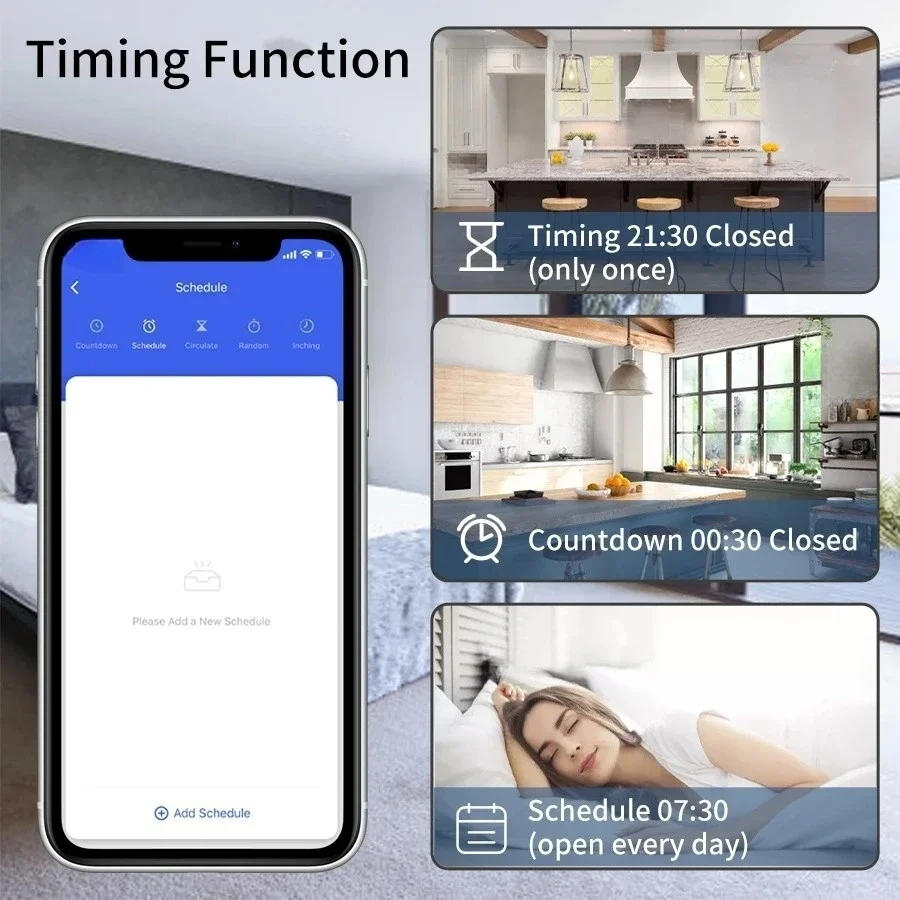 220V 16A Tuya EU WiFi Smart Plug Socket 433 MHZ Rf Wireless Remote Control with Power Monitoring Voice Control Smart Life APP