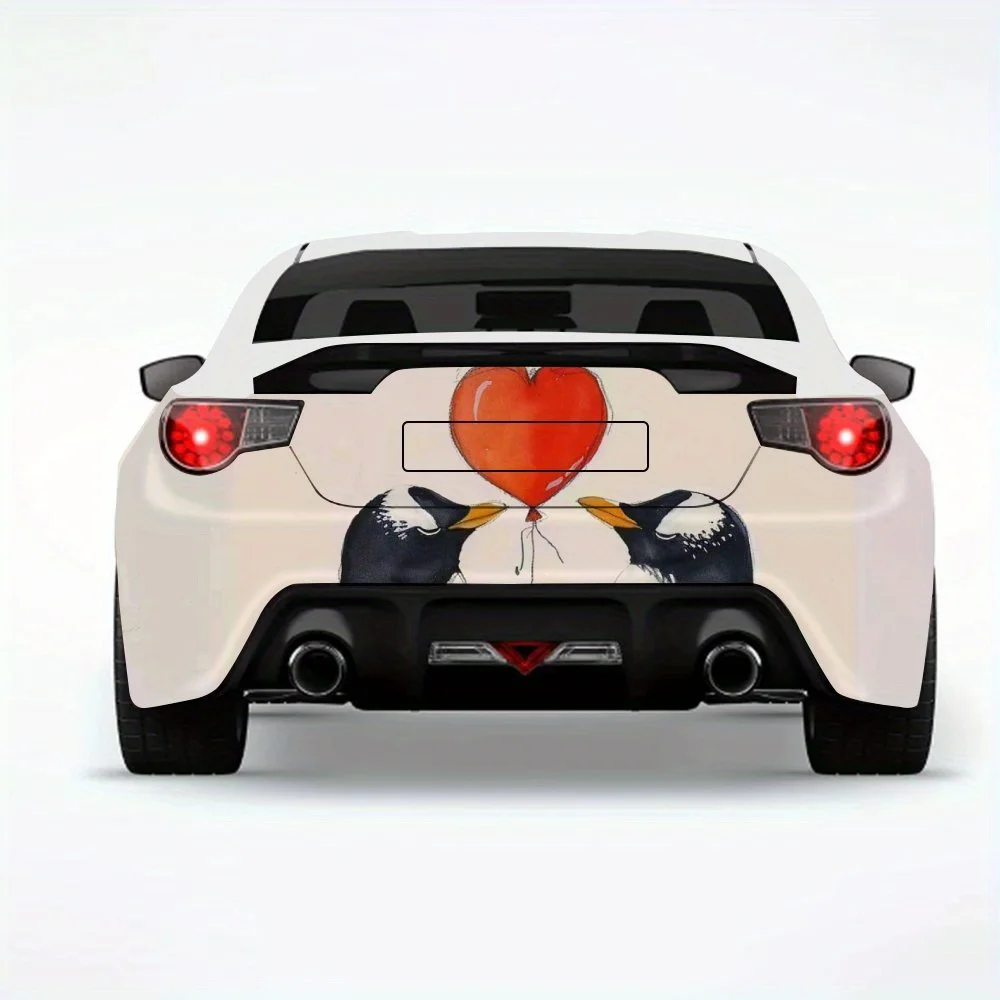 

Автомобильная наклейка с воздушным шаром «Пингвины», виниловая наклейка на заднюю часть автомобиля, водонепроницаемые самоклеящиеся виниловые наклейки для хвоста и бампера автомобиля, D