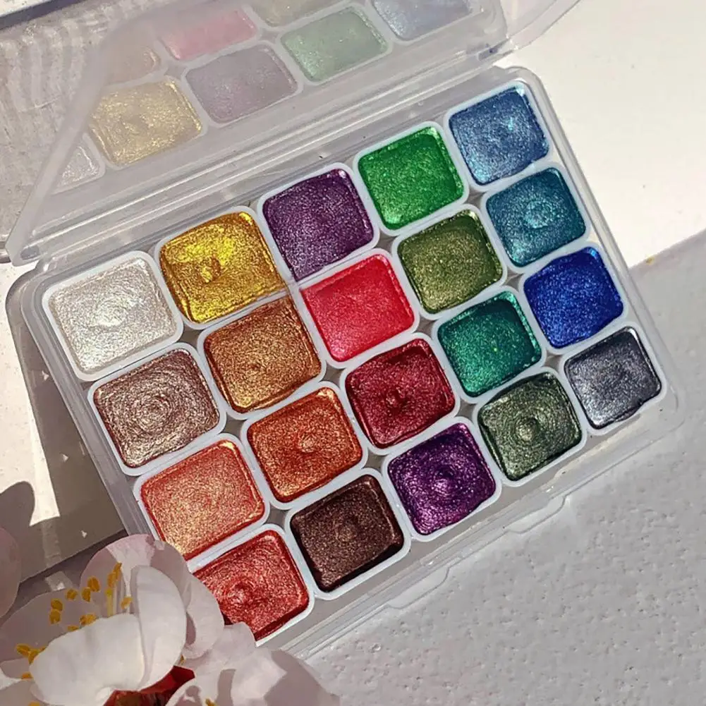 20/24 Colors Watercolor Paint Set High Transparency Fine Pigment Distribution Chinese Painting Pigment Palette