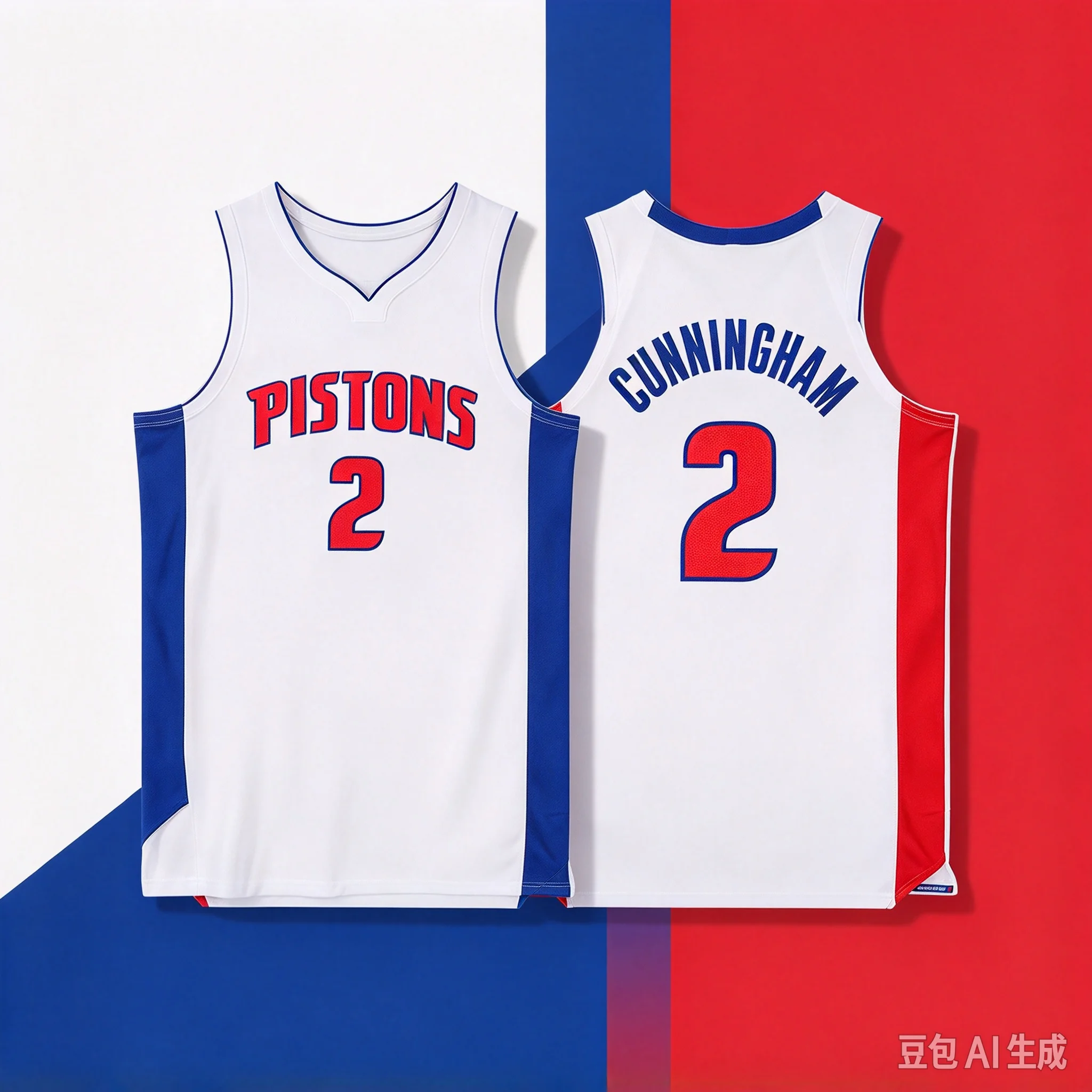 2026-27 Cunningham Pistons Fanatics #2 White Tank Top Summer Men Women Sports Breathable Quick-drying Basketball Vest Jersey