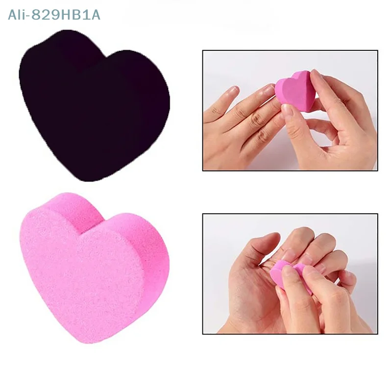 Lima de uñas profesional, papel de lija con forma de amor, bloque de pulido, herramienta de belleza para manicura, accesorios para uñas, 10 piezas