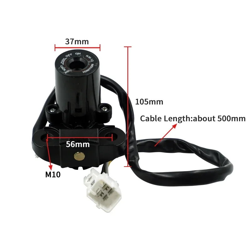 Ignition Switch Fuel Gas Cap Seat Lock Set Fit For 2013-2018 Kawasaki Ninja ZX6R/636