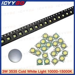 10 Pieces 3W 3535 High Power LED Ceramic Aluminum Nitride Gold Wire Lamp Beads 3535 Cold White Light 10000-15000K Chip