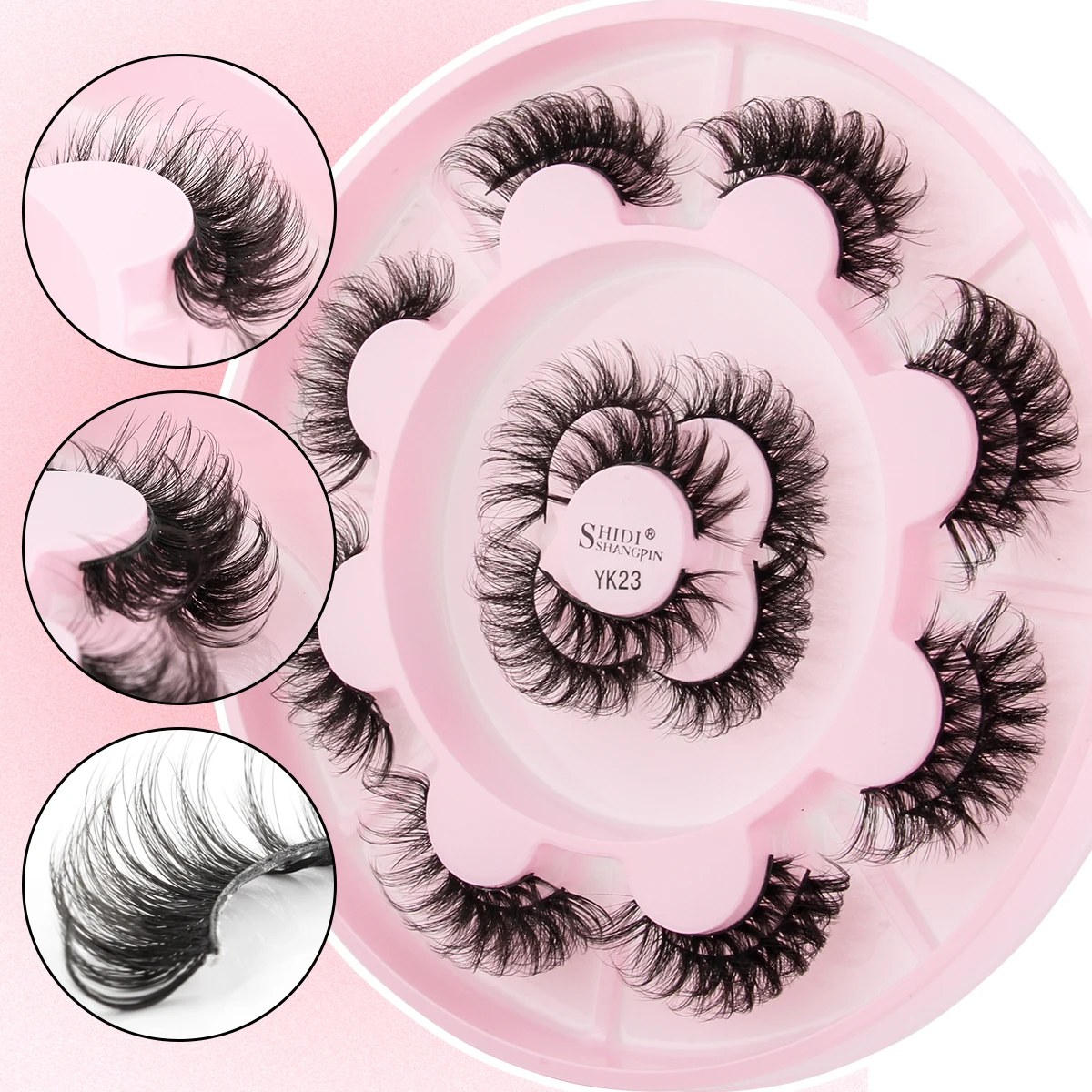 Lanjinglin 3/11 par naturalnych 3D sztuczne rzęsy puszyste sztuczne rzęsy zestaw do makeupu rzęsy z norek sztuczne rzęsy maquiagem