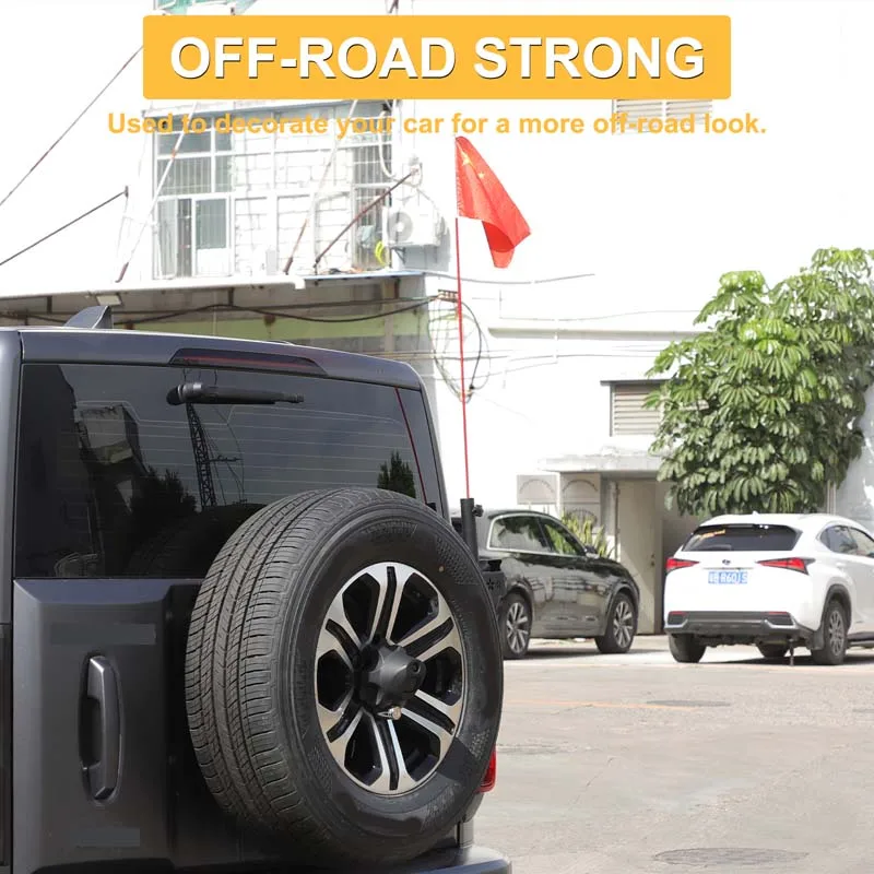 

Carbon Steel Black Car Tail Door Antenna Flagpole Bracket Trim Car Accessories For Great Wall Haval H9 2024-2025