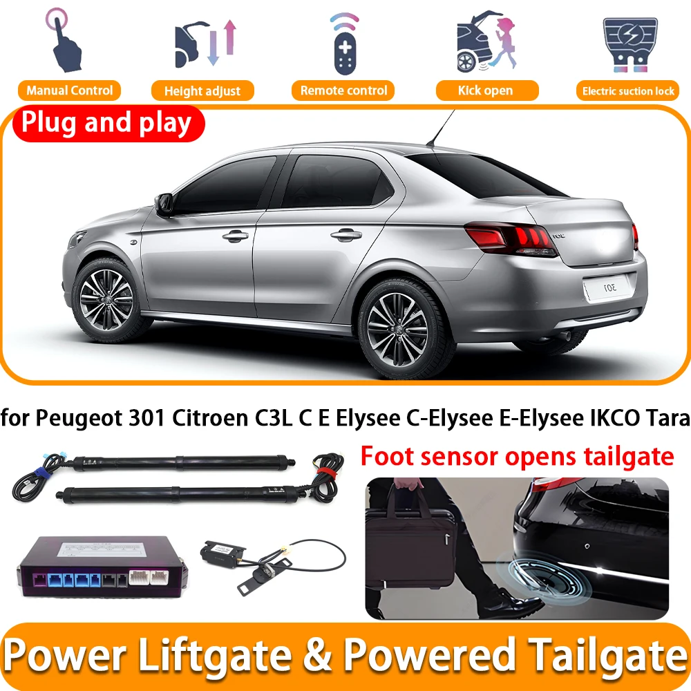 Sistema de Portón Trasero Eléctrico Automático OEM para Peugeot 301, Citroën C3L, C-Elysée, E-Elysée, IKCO Tara