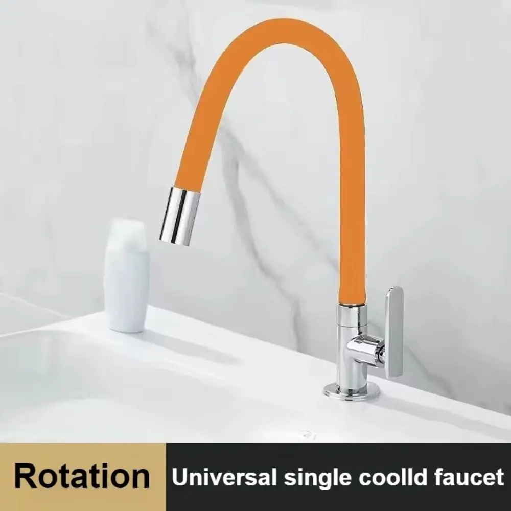 

Медный одиночный смеситель для раковины с холодной шваброй, универсальный вращающийся водопроводный кран, трехступенчатый расширенный брызгозащищенный кран, брызгозащищенный