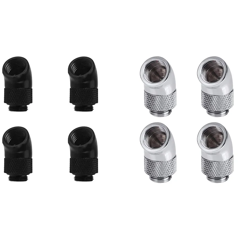 G1/4 Inch Male To Female Extender Fitting 4-Pack 45 Degree Rotary