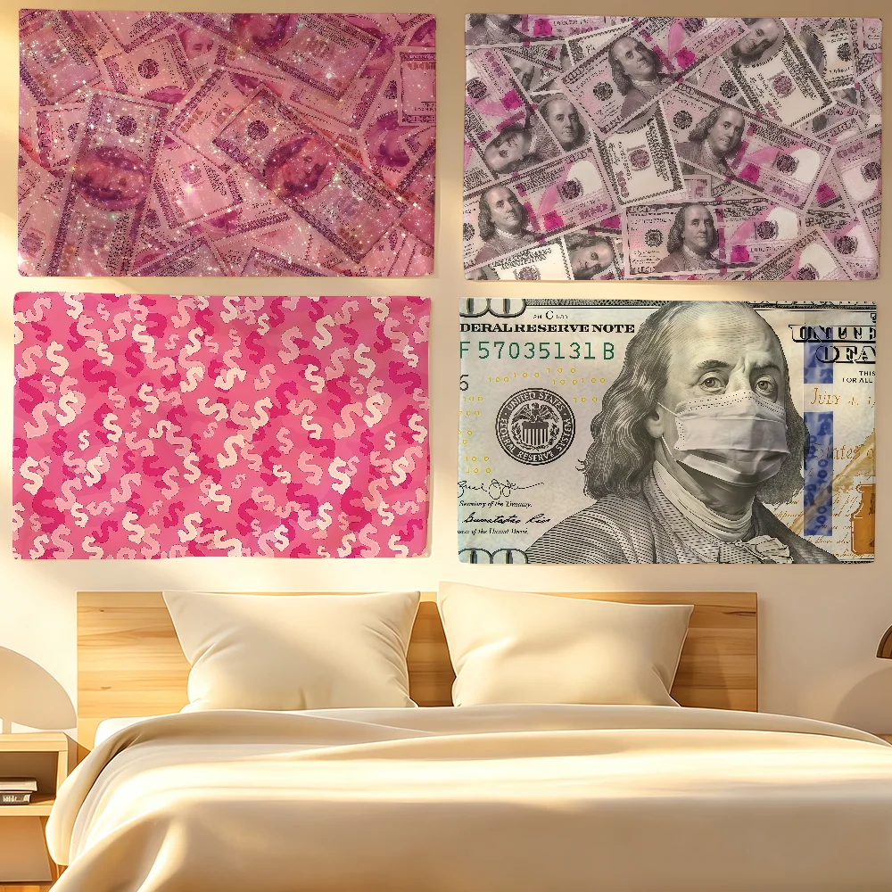 Dollars Flag Tapestries Halloween For Classroom Dormitory Camping Picnic Party Cheering Home Indoor Outdoor Decor