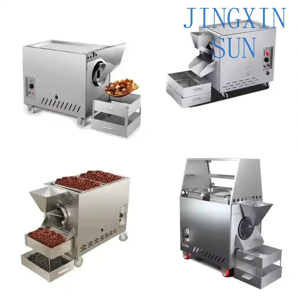 Roasting Machine for Almond Nut Corn Peanut Walnut Seeds Nuts Frying Equipment Roaster Machine Food Processing Machinery