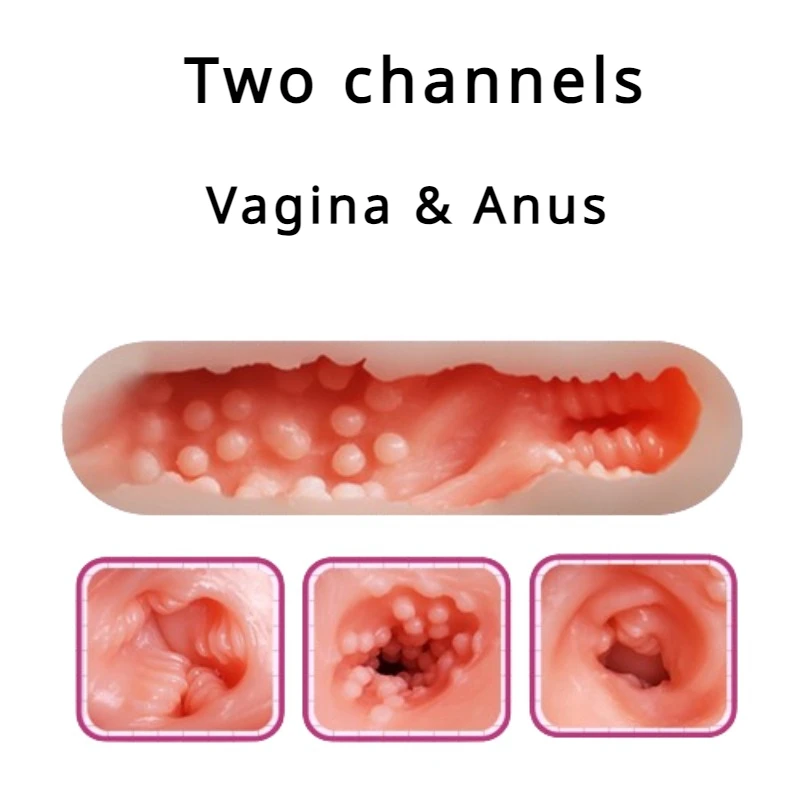 Vagina and Anus Sexdoll Half Body Male Masturbation Cup Real Vagina Penis Massage Reusable Masturbators Oral Sex Toys for Men