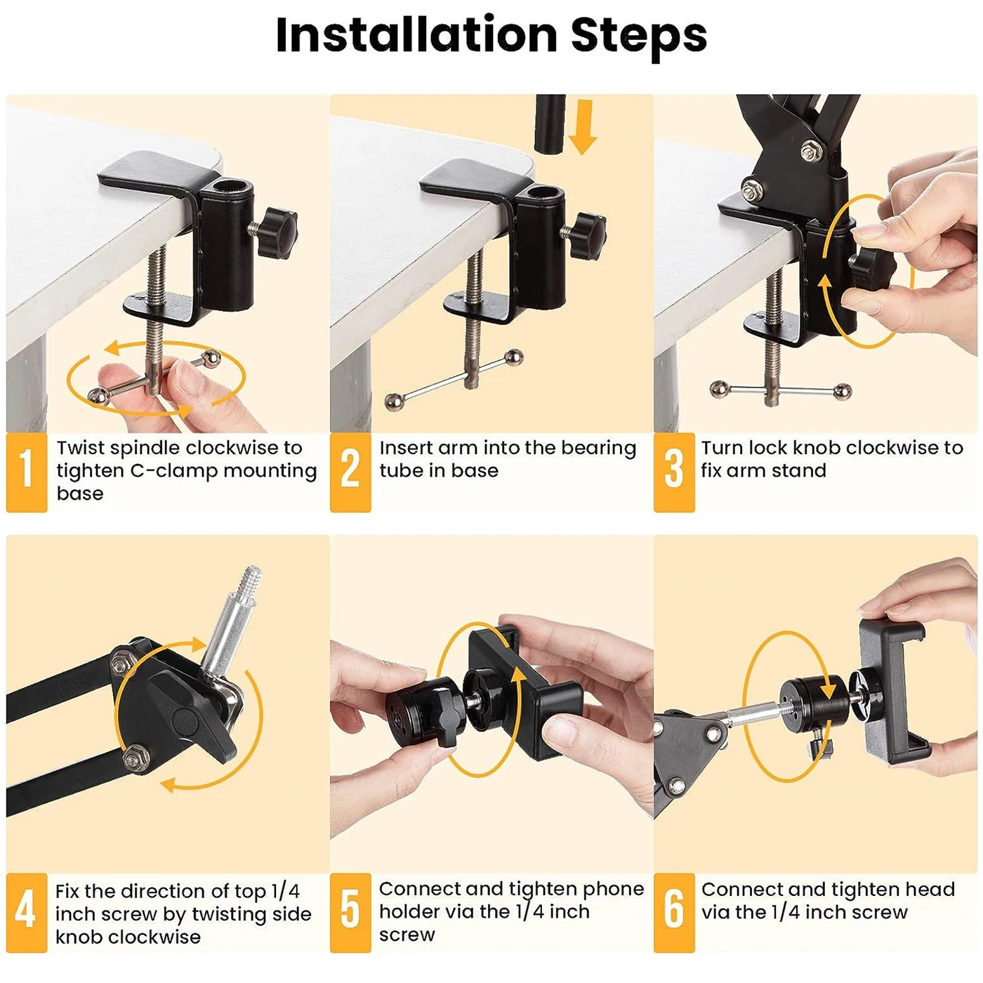 Photography Flexible Arm Tripod for Phone Stand