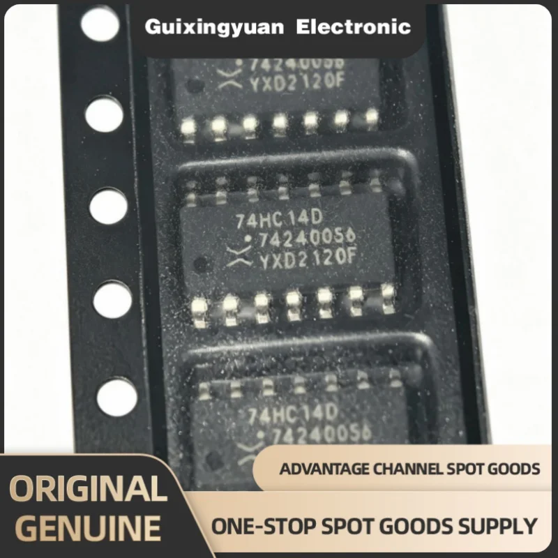 10 original genuine 74HC14d 74HC14 packaged SOP16 hexagonal inverted Schmitt trigger